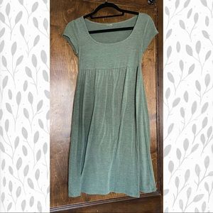 Olive green cotton skater dress